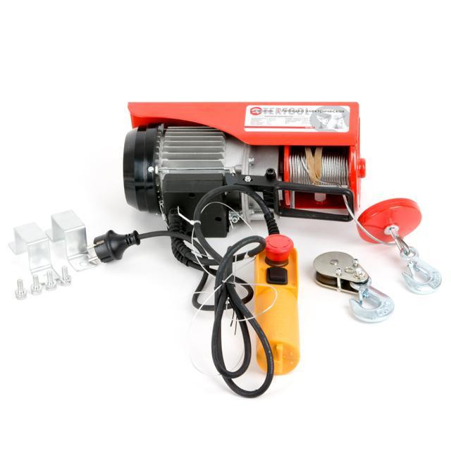 Електрична лебідка INTERTOOL GT1481, 230 В, 0,5 кВт, 125/250 кг, трос: 3,0 мм × 12 м - все, що треба для роботи Львів - фото 1