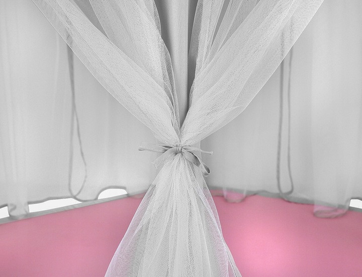 Дитячий Намет - ігровий будиночок 6 входів з москітною сіткою Kruzzel (8772) Pink / Grey Нововолинськ - фото 6