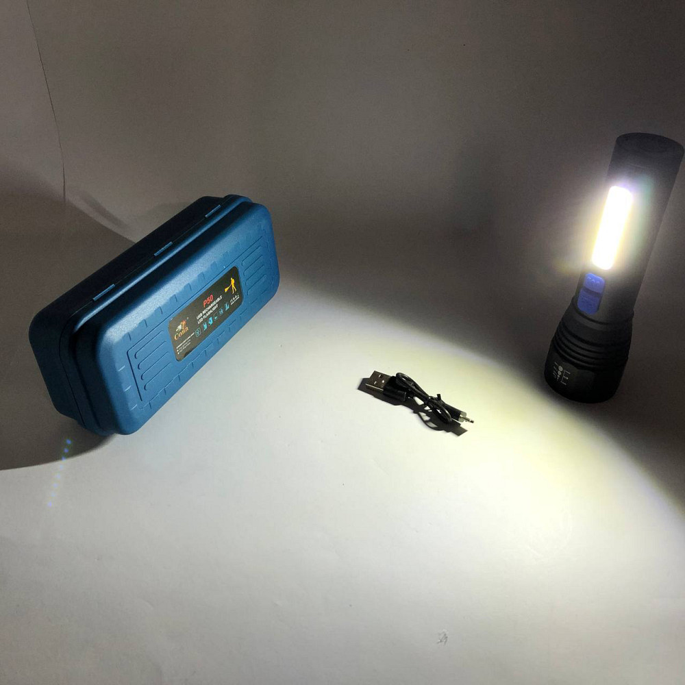 Ліхтар ручний металевий CB-C11-P50-COB, Акумуляторний ліхтар для домашнього використання GS-85 Львів - фото 4