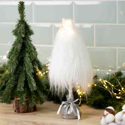 Новорічна фігурка Novogod`ko Ялинка біла, хутряна, 37см, LED (974631) Вінниця