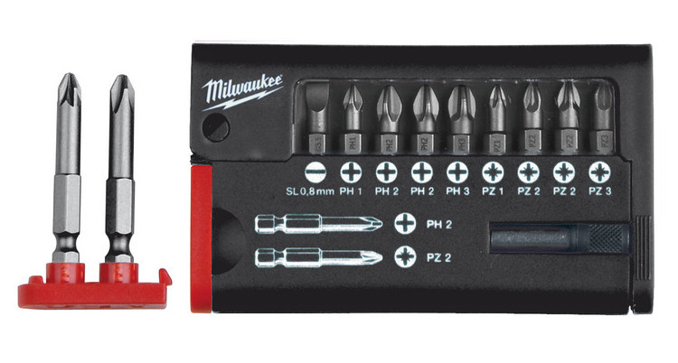 Набір біт MILWAUKEE (12шт), пластиковий кейс Одесса - изображение 1