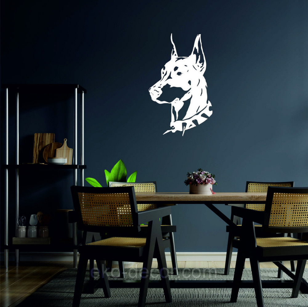 Декоративное настенное Панно «Доберман», Декор на стену 50*30, Белый Киев - изображение 6