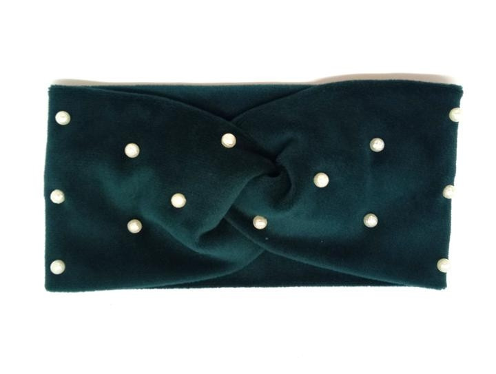 Пов'язка для дівчинки2022 темно-зелена Київ - фото 1