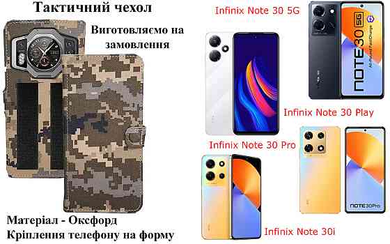Тактический чехол для Honor X5c Plus, Honor X6C, крепится к снаряжению на липучке Киев