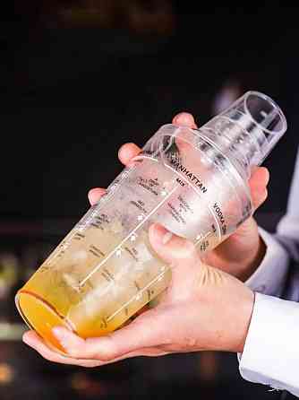 Шейкер для коктейлів із рецептами 530мл Вінниця