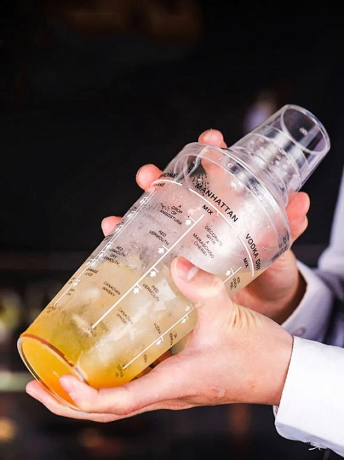 Шейкер для коктейлей с рецептами 530мл Винница - изображение 1