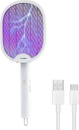 Электрическая мухобойка с УФ-подсветкой, ловушка для насекомых комаров портативный аккумуляторный уничтожитель Киев