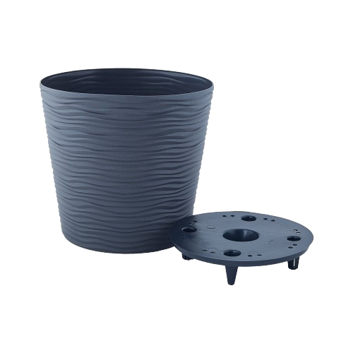 Вазон Ф'южн зі вставкою 30*28,5см низький граніт Алеана Житомир - фото 2