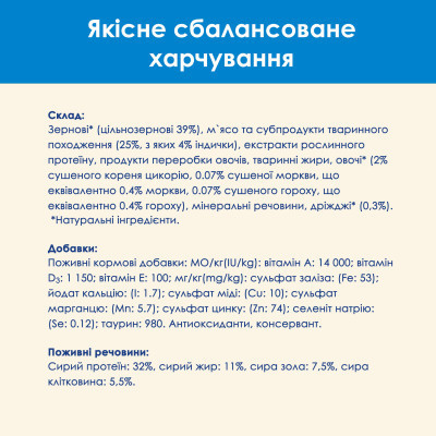 Сухой корм для кошек Purina Cat Chow Feline 3 в 1 с индейкой 15 кг (7613034153746) Винница - изображение 3