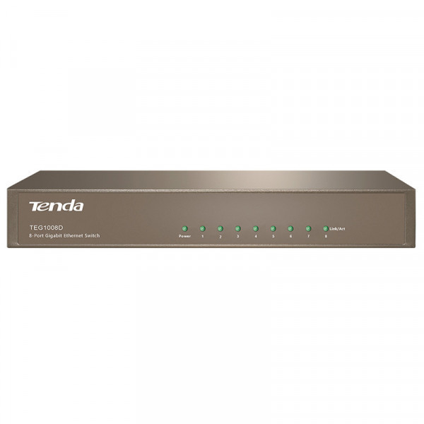 Комутатор TENDA TEG1008D 8port 10/100/1000 BaseTX, desktop, метал (TEG1008D) Київ - фото 2