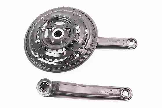 Шатуни "квадрат" 170мм, 42.34.24T MTB, чорні GR 02 (можливі потертості) Киев