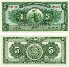 Перу 10 соль оре 1960г UNC P-76 Полтава - изображение 1