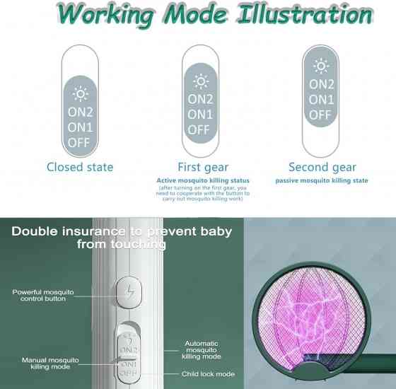 Електрична мухобійка-пастка 3 в 1 з УФ-лампою Вінниця