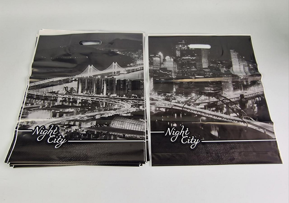 Пакет с прорезной  ручкой (банан) (41*51+3)