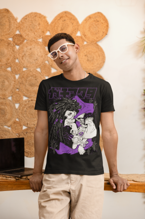 Футболка з аніме принтом Гакхіакута Томе Джапанесе Танкобон оверсайз (S/M/L) Чорний AnimeJ0588 Дніпро