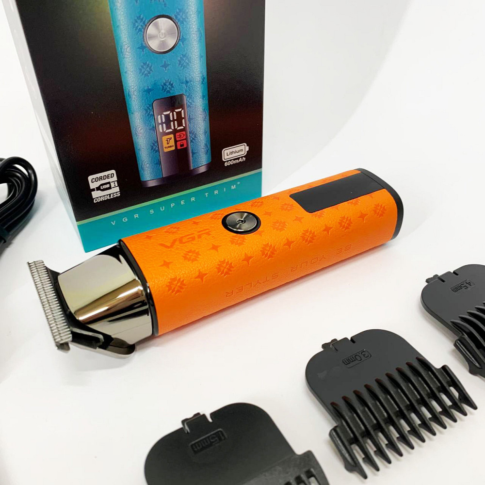Машинка для стрижки волосся потужна VGR V-943, Електрична машинка з насадкою для бороди WN-27 Івано-Франківськ - фото 1