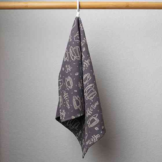 Махровое кухонное полотенце Кофе 40х60 см 300г/м2 GM Textile (Темно-серый) Сумы