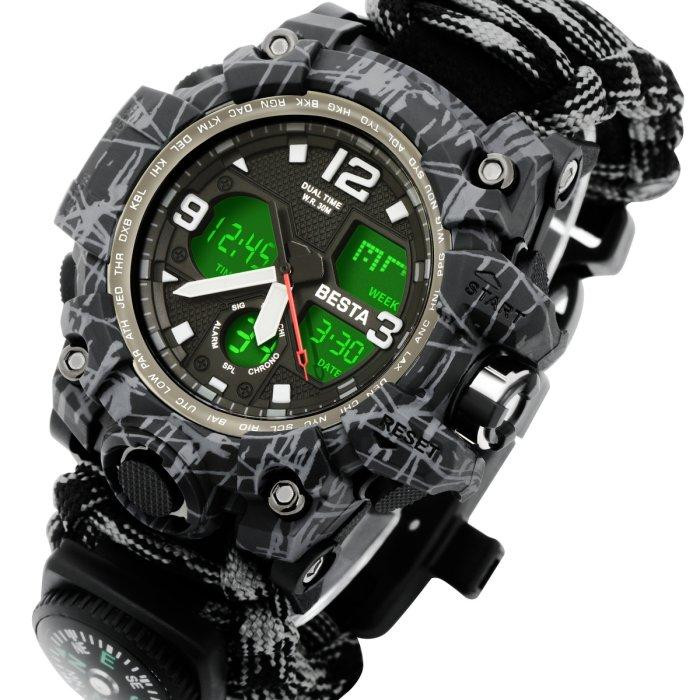 Мужские наручные часы Besta Life Pro с компасом (Серый) Винница - изображение 3