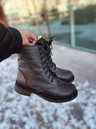 Edan Instruments Черевики жіночі EDAN коричневі шкіра натуральна зима высота 16 см размер 36-40 Коломия