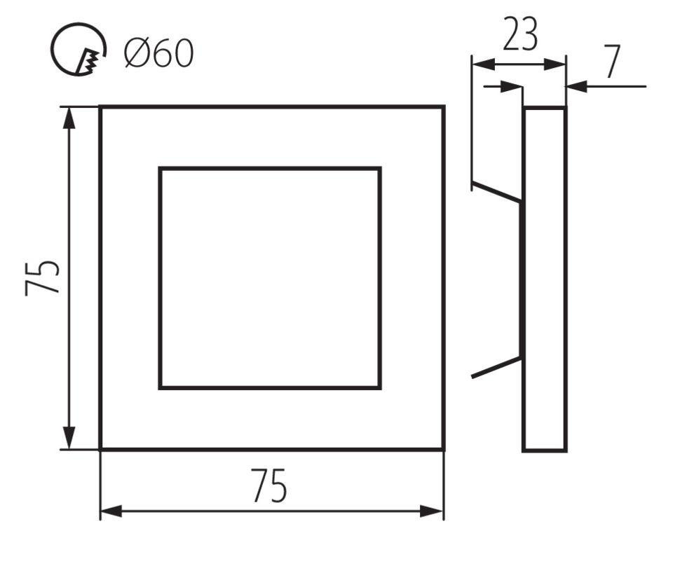 Підсвічування сходів з датчиком руху 12V 3000к Чорний APUS LED PIR B-WW Kanlux Київ - фото 2