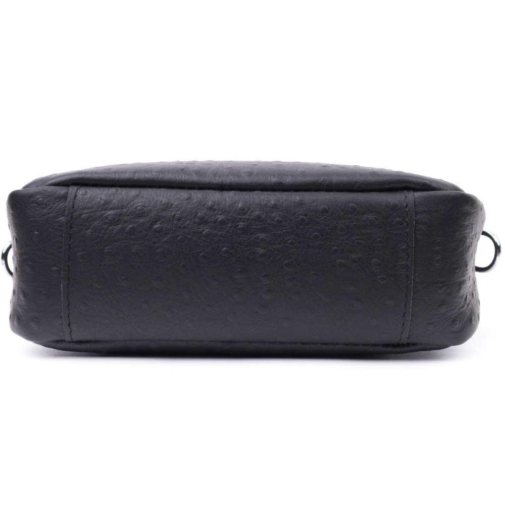 Фактурная сумка для женщин из натуральной кожи Vintage 22659 Черная Киев - изображение 6