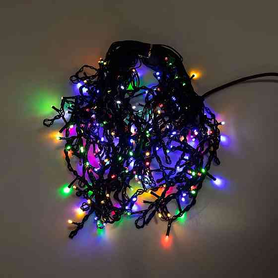 Garlando Вулична гірлянда бахрома 12 м 200 led чорний провід Мультиколір 12MBML Коломия