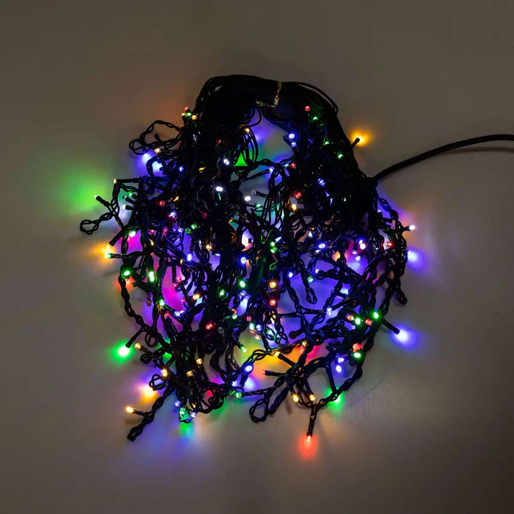 Garlando Вулична гірлянда бахрома 12 м 200 led чорний провід Мультиколір 12MBML Коломия - фото 2