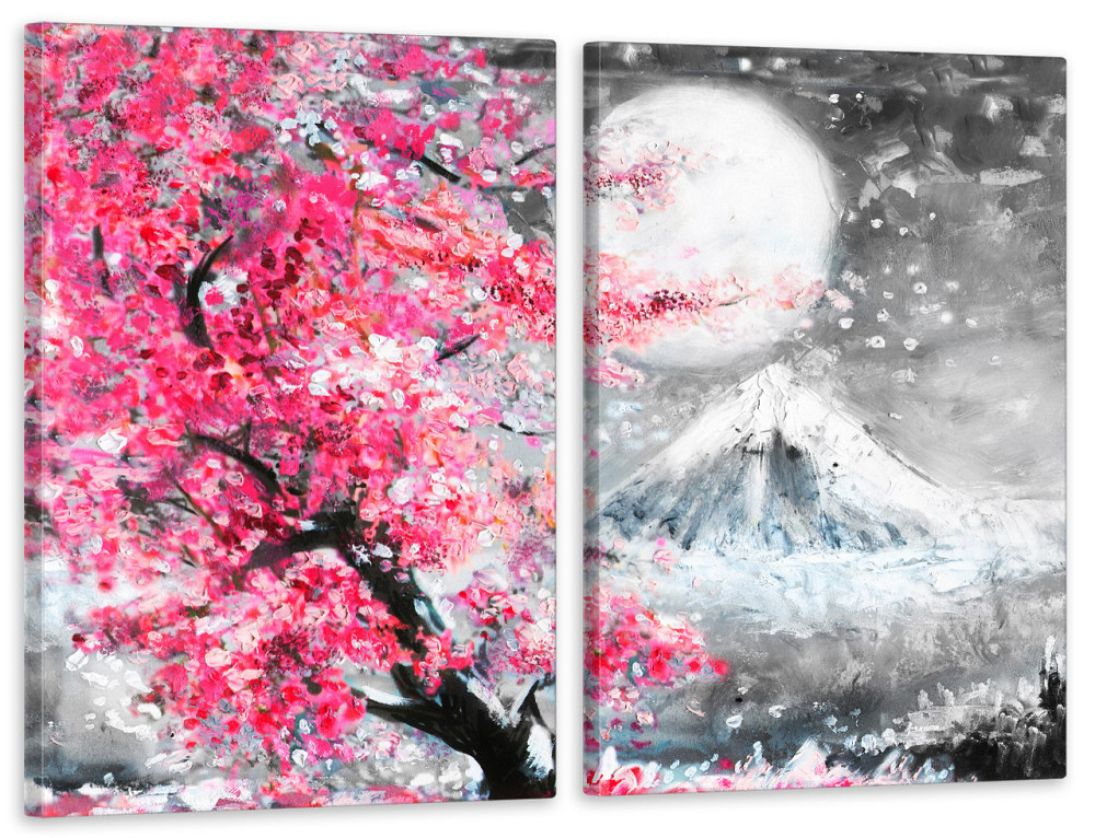 Модульная картина в гостиную / спальню  Малюнок Рожеве дерево TLV-2_018 120х170 см Київ - фото 1