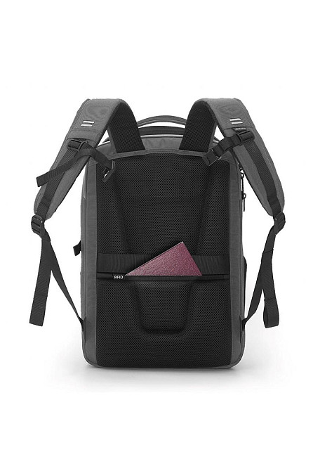 Рюкзак Bobby "BIZZ BUSINESS" захист від крадіжок, порізів, сірий Київ - фото 7