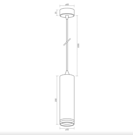 LED Світильник підвісний під лампу GU10 білий VL-SPF05D-W Videx Житомир