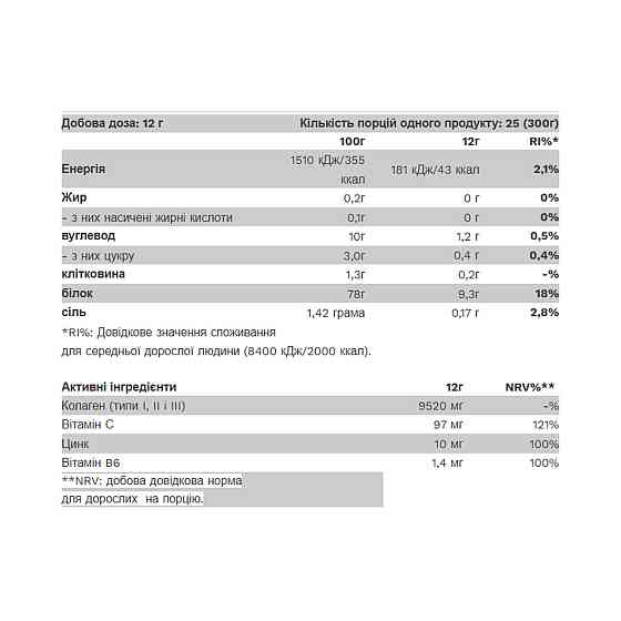Collagen - 300g Tropical Mango ith Mango pieces Київ
