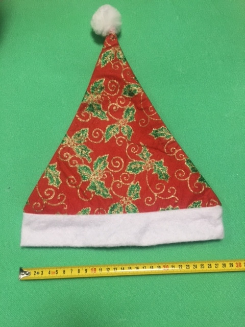 Новогодняя шапка с листочками блестящая для детей и взрослых - размер окружности около 56 см, текстиль Киев - изображение 3