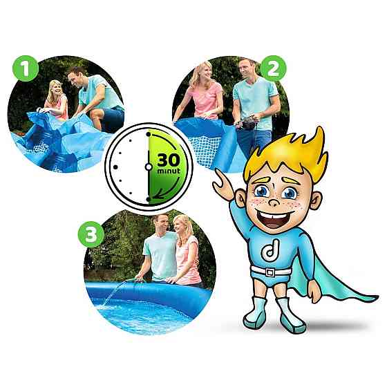 Басейн надувний 15в1 INTEX 28142, 396 x 84 см + машина для створення бульбашок Київ