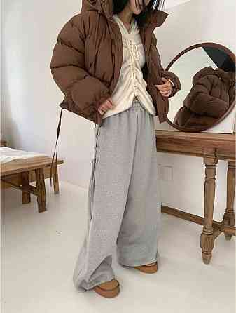 Женские очень широкие оверсайз брюки с акцентной шнуровкой по бокам Одесса