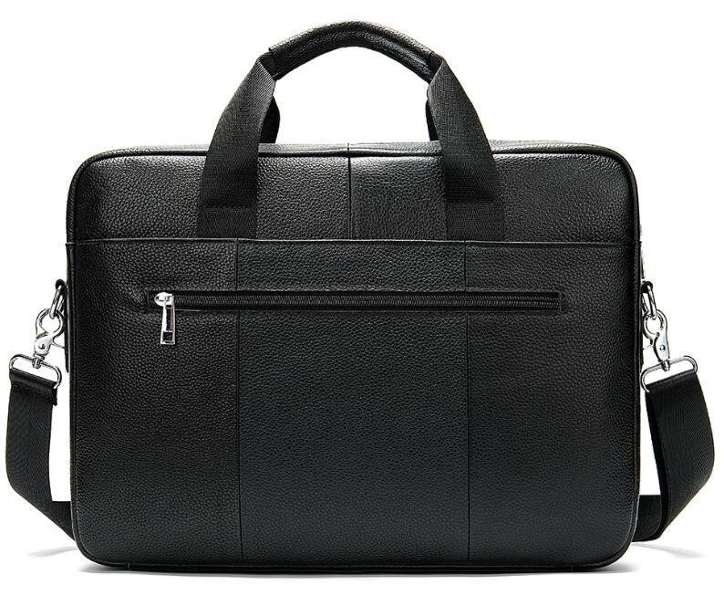 Сумка ділова чоловіча шкіряна Vintage 14794 Чорна Київ - фото 2