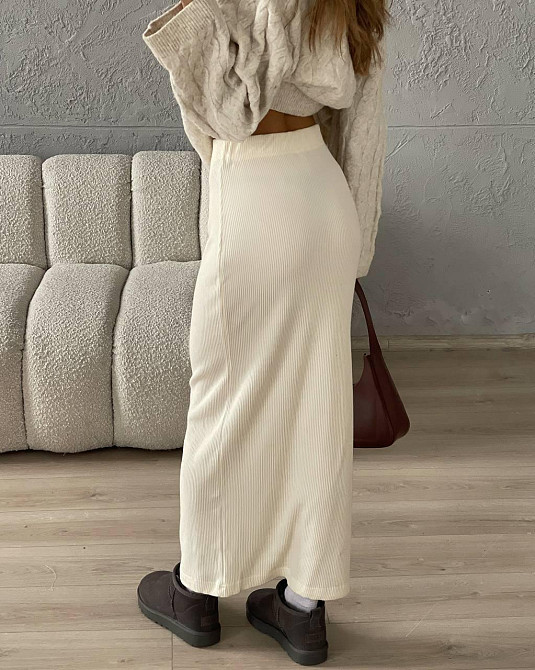 Жіноча тепла максі спідниця турецька ангора рубчик Одеса - фото 3