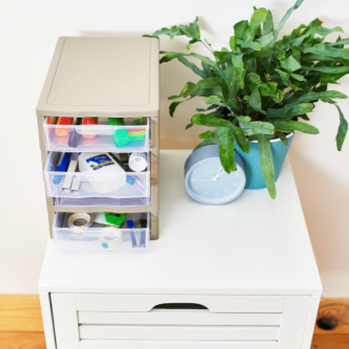 Органайзер універсальний на 4 шухляди какао/прозорий Алеана Житомир - изображение 3