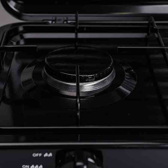 Настольная газовая плита на 2 конфорки 4.4 кВт мини газовая плита для баллонного газа Черная Sokany SK-6002 Киев