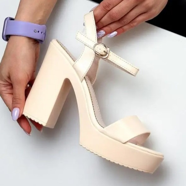 Жіночі Бежеві Босоніжки на Толстовці Модельні (розміри: 36,37,38,39,40) - 63 Дніпро - фото 8