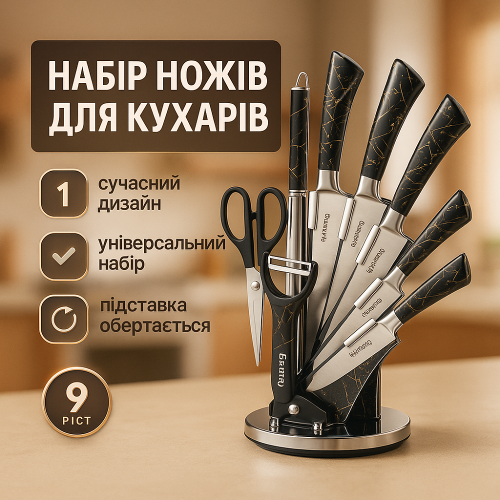 Набор ножей бытовой, Набор литых кухонных ножей, кухонных сталь Товары для кухни ножи DN-39 Львов - изображение 14
