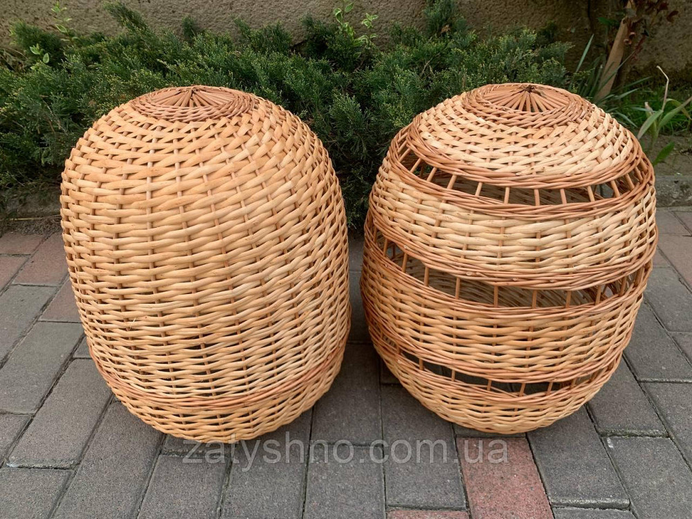 Круглая плетеная люстра из лозы 2 штуки Киев - изображение 1