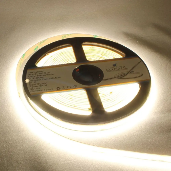 LED-STIL LED стрічка LED-STIL 4000K, 9W, COB, 480 шт, IP33, 24V, 1000LM Коломия