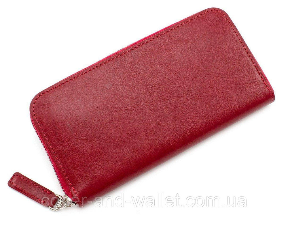 Красный женский кошелёк на молнии ручной работы Grande Pelle Serpente 532660 Киев - изображение 10