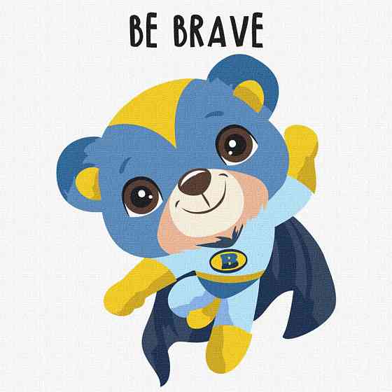 Картина за номерами "Сміливе ведмежа" KHO6100 30х30 см Вінниця