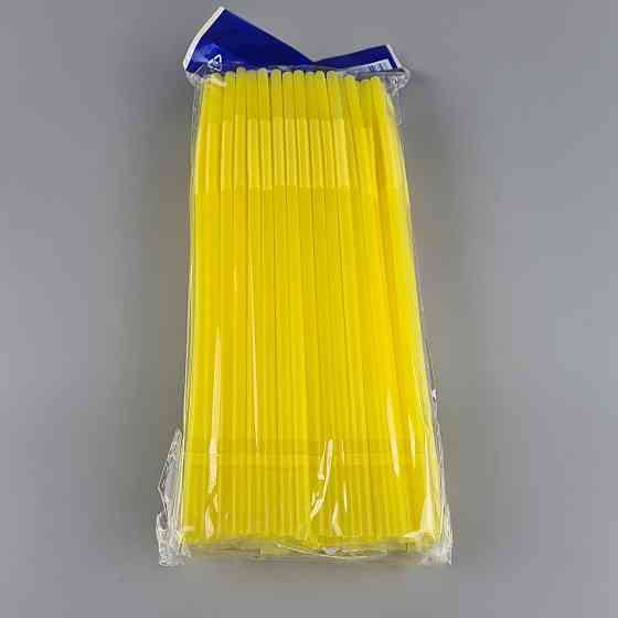Трубочка-соломка для напитков с гофрой d6,0 -26см Желтая  Артистик (100 шт) Харьков