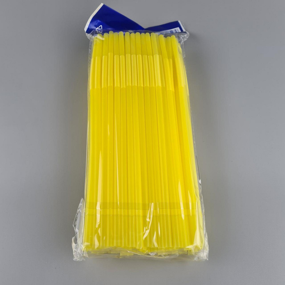 Трубочка-соломка для напитков с гофрой d6,0 -26см Желтая  Артистик (100 шт) Харьков - изображение 4