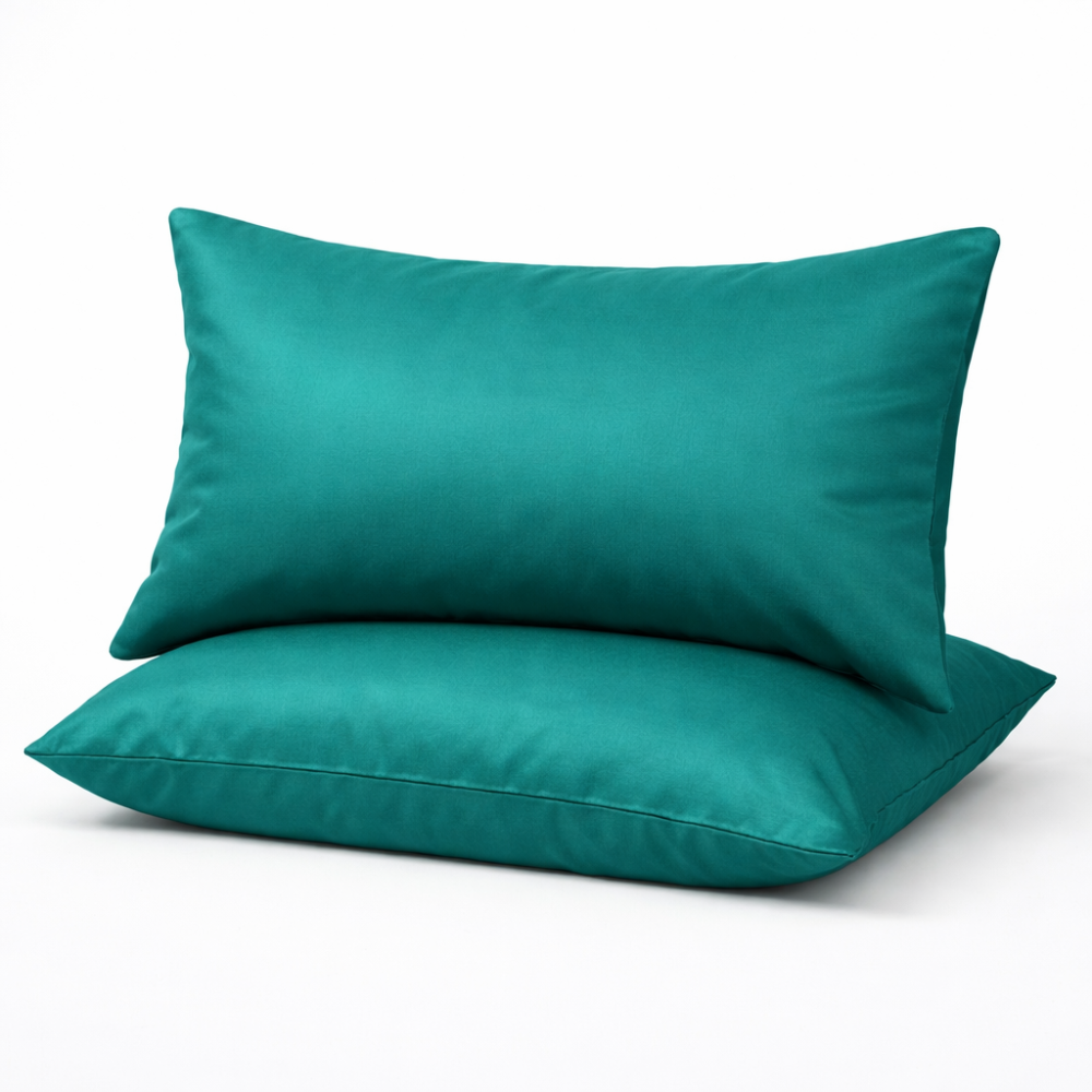 Комплект наволочок Ecotton 50х70 см 2 шт смарагдового кольору Dark Green Коломия - фото 1