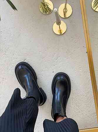 Черевики жіночі KATI SHOES чорні натуральна шкіра зима висота 19 см (5712) Коломыя