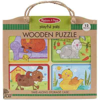 Пазл Melissa&Doug деревянные в футляре "Игривые друзья" (MD31364) Винница