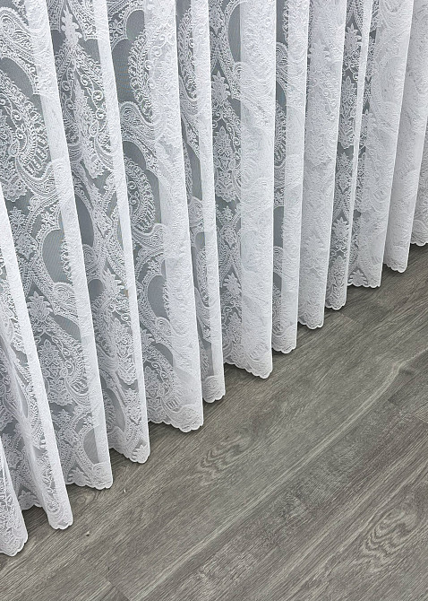 Тюль VR-Textil 1968т Жакард Білий 400х270 см (42-1004) Київ - фото 8